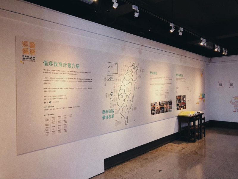 左角設計有限公司 - 教育部大專青年偏鄉藝術教育工作隊＿展覽牆
