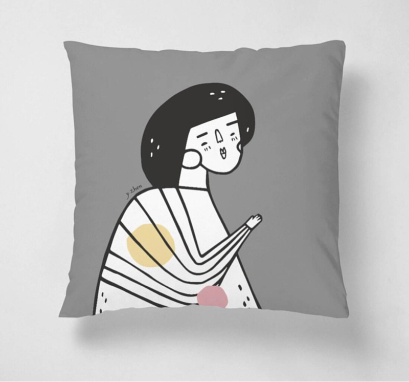 零聚設計工作室 - 手繪抱枕
