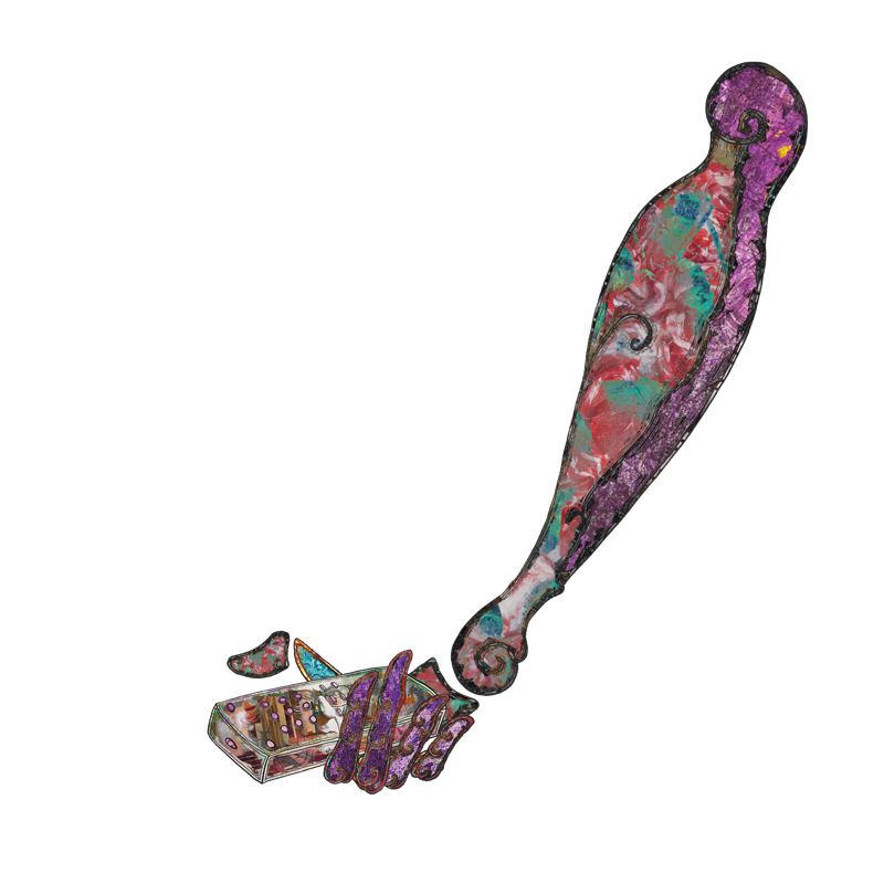 謝浩群 - 品名：They are busy 動畫圖層
地點：台中柳美術館
年份：2019