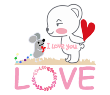 麗兒愛芊 - 愛一個人
如果你愛一個人，那就大聲說出來吧。
https://store.line.me/stickershop/product/1943896/zh-Hant