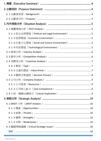 李承學 - 商業企劃書撰寫