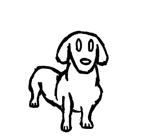原創插畫有稿頭 - 試畫臘腸狗動作 1