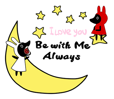 麗兒愛芊 - 一起一起-愛情篇
當我們站在一起，世界就和我們一起微笑。
https://store.line.me/stickershop/product/1949962/zh-Hant