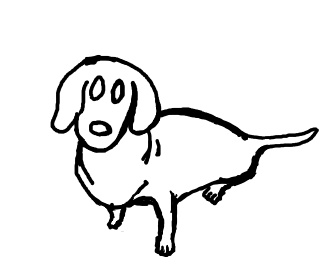 原創插畫有稿頭 - 試畫臘腸狗動作 4