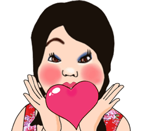 麗兒愛芊 - 喜妹的微幽默
善良、真性情，有傳統的樸實、有創新的想法， 重要的是還有微～微滴幽默感， 口頭禪：「人生吶～快樂是一定要的啦！」
https://store.line.me/stickershop/product/1344760/zh-Hant