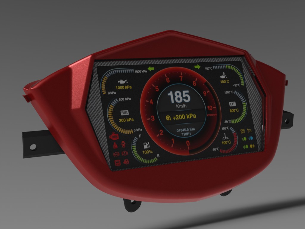 舜奕設計............ - 機車碼表改裝彩色液晶螢幕.
