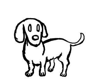 原創插畫有稿頭 - 試畫臘腸狗動作 3