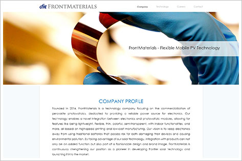 昂墨有限公司 - FRONTMATERIALS CO. LTD.網站設計