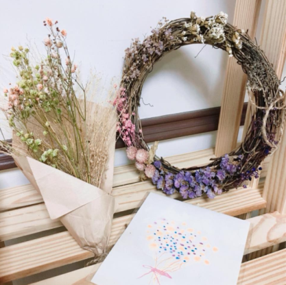 南海十三街有機農場 - 乾燥花教學，教學、材料花圈500花束300