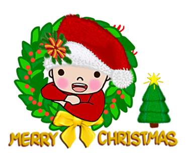 麗兒愛芊 - 粉萌球球(聖誕快樂)
讓可愛的粉萌球球小寶貝，為您傳達祝福的訊息吧！
https://store.line.me/stickershop/product/1807909/zh-Hant