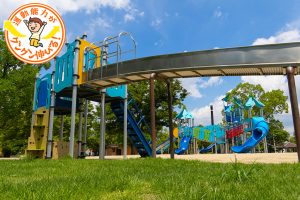 佐井寺南が丘公園(吹田市)は、コンパクトな園内に多彩な遊び場が充実!