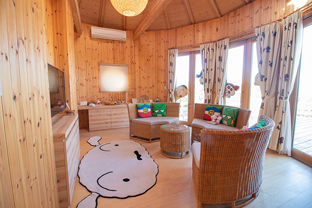 クレヨンしんちゃんコラボルーム「オラのコクーン」/グランシャリオ北斗七星135°(兵庫県/淡路市)