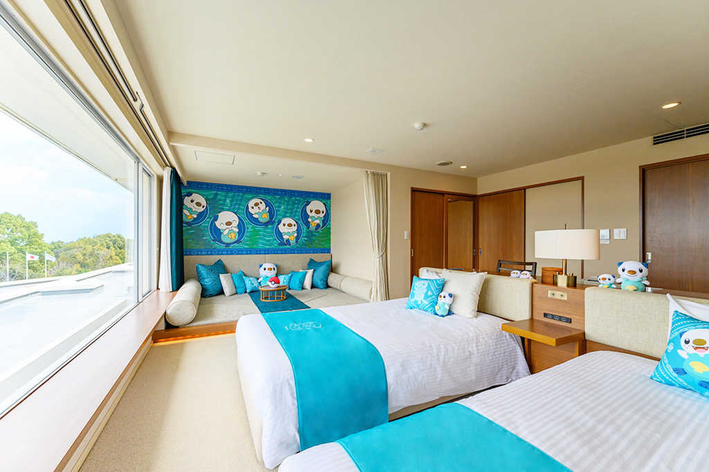 ミジュマルのぬいぐるみが客室のあちこちにある客室/NEMU RESORT(三重県/志摩市)