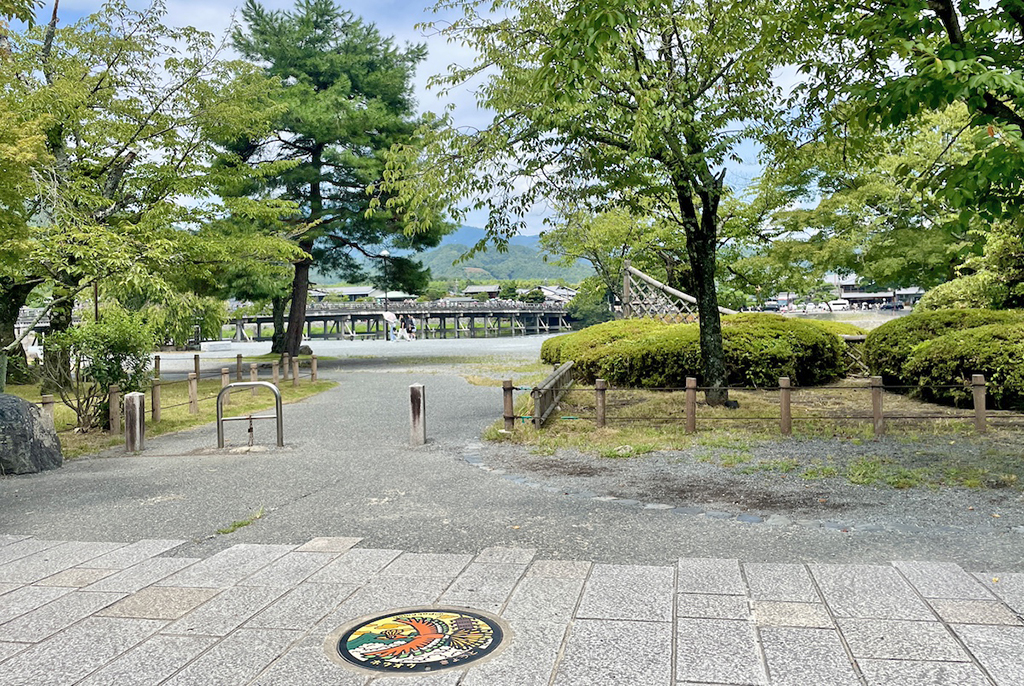 嵐山公園 中之島地区のポケふた「ホウオウ」がある場所(京都府/京都市)