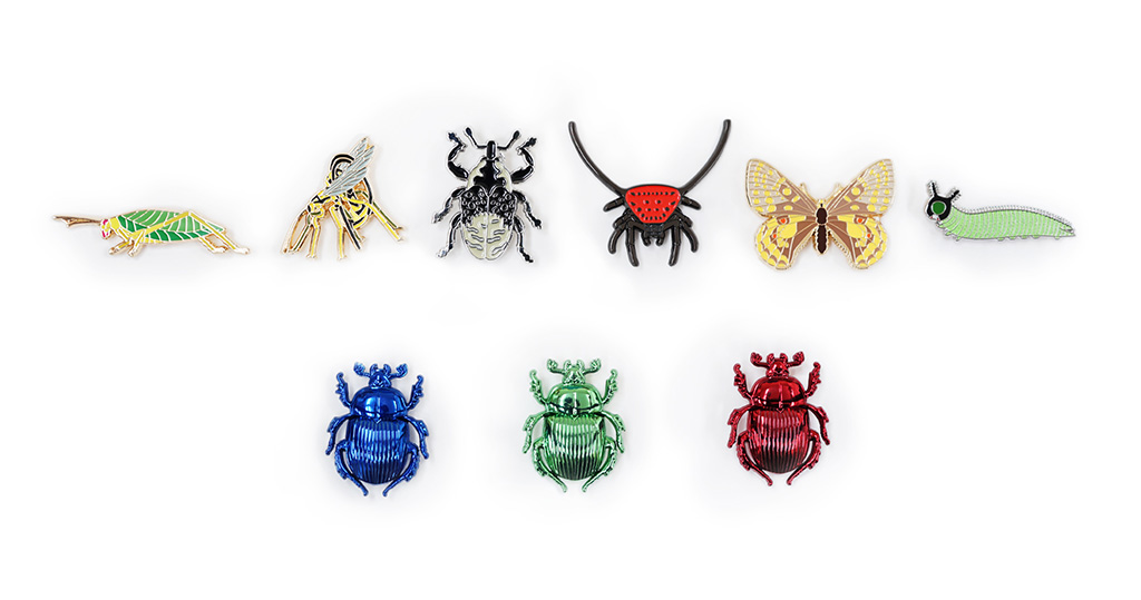 カプセルトイ ピンバッジ（全9種ランダム）│.特別展「昆虫 MANIAC」開催概要/名古屋市科学館（愛知県/名古屋市）