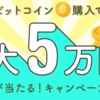 【GMOコイン】ビットコインの購入で最大5万円が当たるキャンペーン！キャリーオーバー45万円発生中