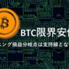 ビットコイン推定限界安値はどこだ？マイニング損益分岐で見る下値目途