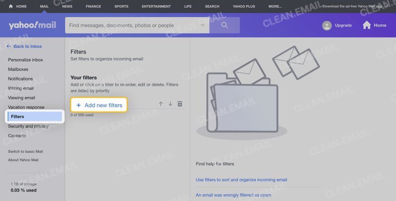 نحوه افزودن Yahoo Mail به لیست سفید