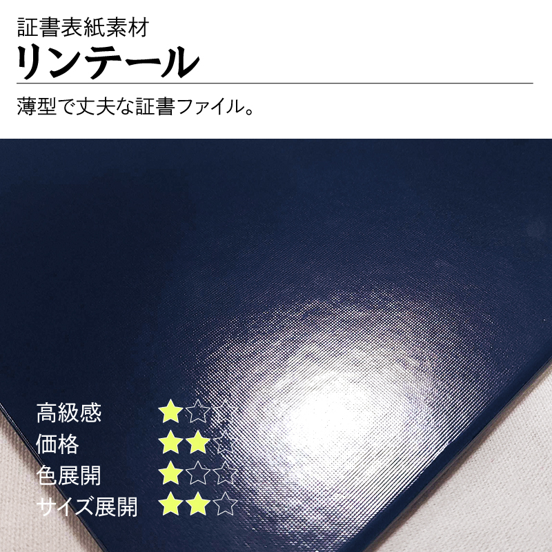 ナカバヤシ 証書ファイル リンテール 二つ折りタイプ 印刷クロスB4判