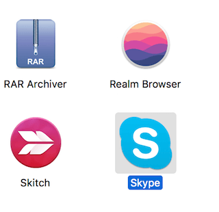 ApplicationsからSkypeを起動させる