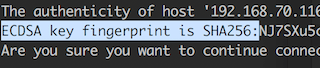 Macにsshで接続してログインする: フィンガープリント