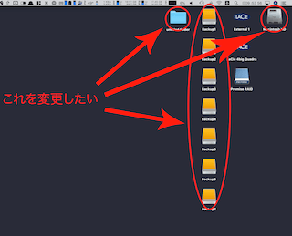 Macのデスクトップのアイコン