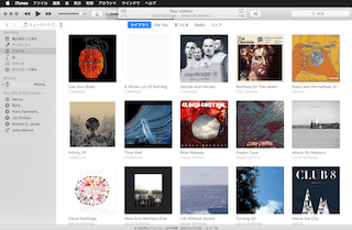 iTunesの画面