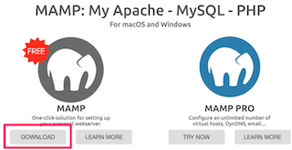 MAMPの公式ページのキャプチャ