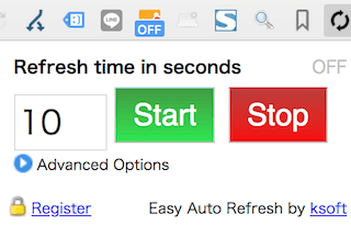 Refresh time in seconds