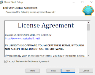Classic Shellのインストーラー