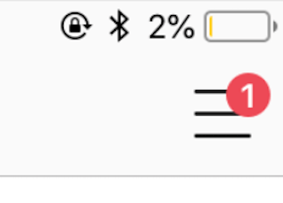 インスタグラムのプロフィールページのメニュー