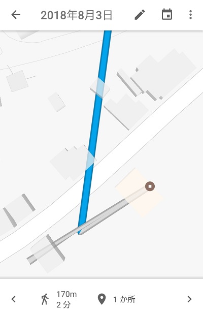 ロケーション履歴の例