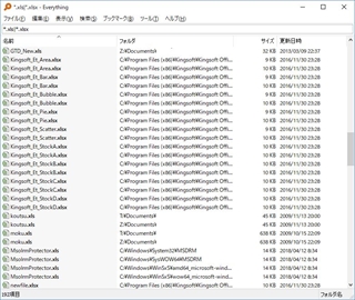 Everythingで拡張子指定検索