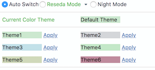 Care your EyesのReseda Modeのテーマ