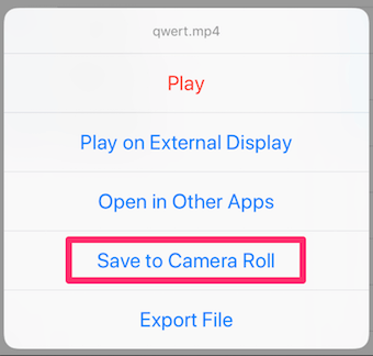 Save to Camera Roll