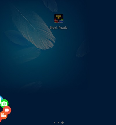 アプリを起動すると画面左端にランチャーが表示される