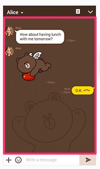 LINEのトークルームの背景画像