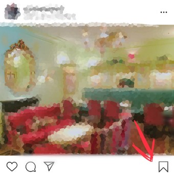 投稿の右下にあるしおりのようなマーク
