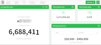 登録者数の表示