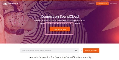 「Sign up for free」ボタンをクリック