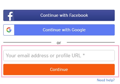 アカウント登録