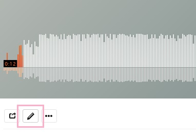 プレイリストを開き鉛筆ボタン（編集）をクリック