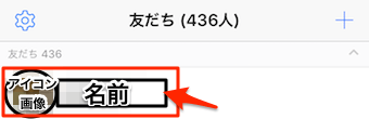 LINE内の友だちの項目から、ビデオ通話を行いたい相手をタップ