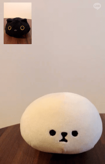 LINEのビデオ通話中