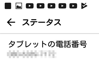 自分の電話番号が表示