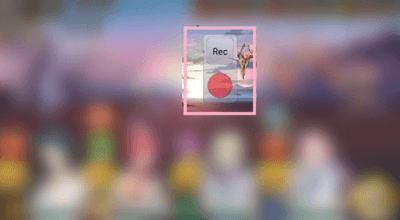 画面上にFRepの録画ボタンが表示されます。赤色の丸い録画ボタンをタップすると、タップ操作の記録が開始