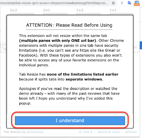 Tab Resizeの初回表示