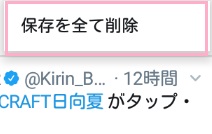 「保存を全て削除」ボタンが表示されるので、タップ