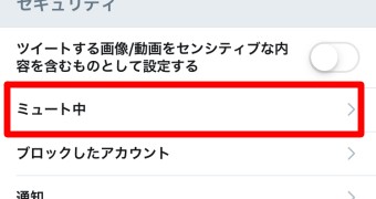 Twitterの設定とプライバシーのプライバシーとセキュリティのミュート中