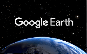 Google Earthのスタート画面